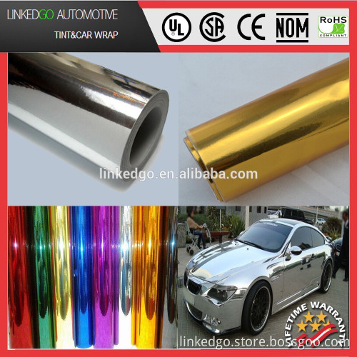 Wholesale Top Quality Exterior Accessories 1.52*20M Stretchable Chrome Wrap Car
